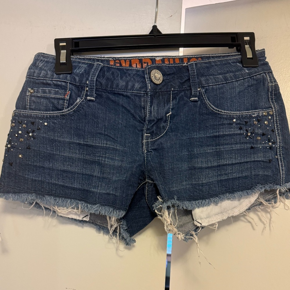 Hydraulic Jean shorts with embellishments, size 3/4